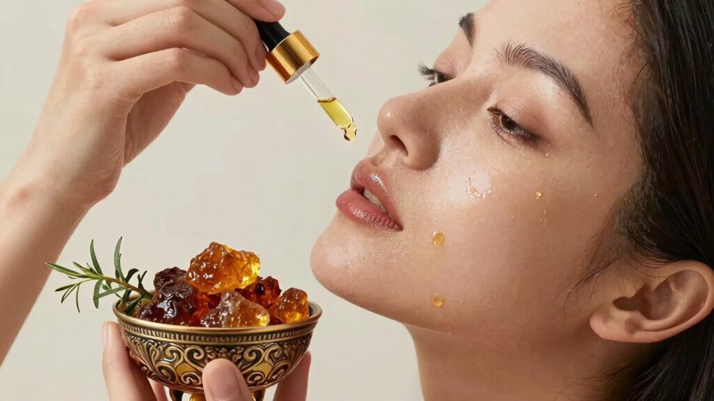 castor oil frankincense facial blend application