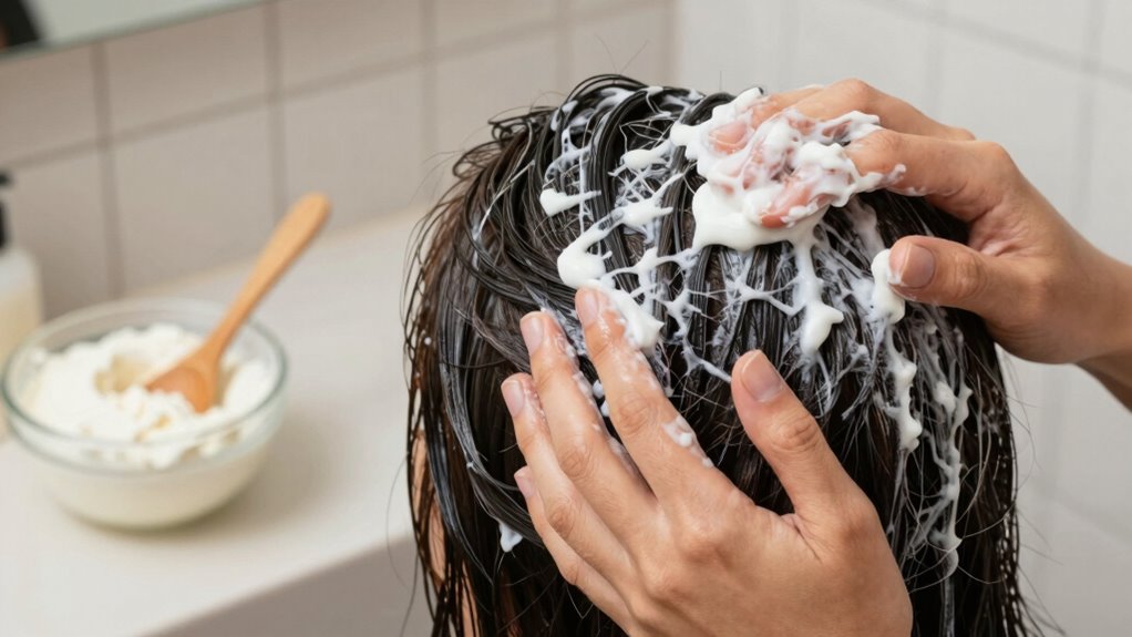 curd mask for shiny hair