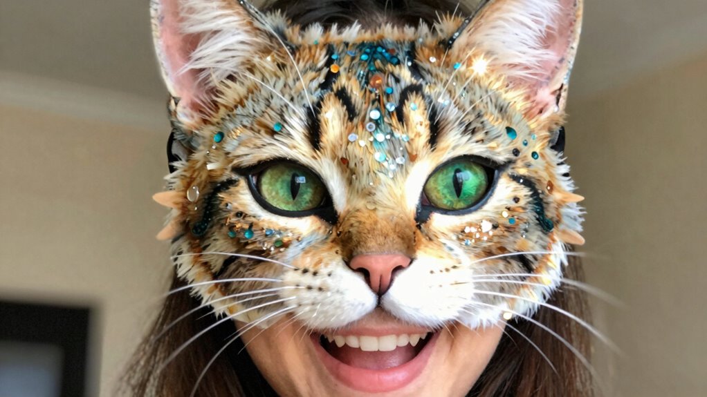 engaging cat mask photography prompts