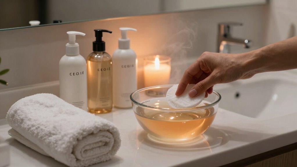 gentle double cleanse routine