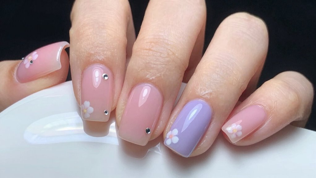 jelly nails with translucent shine