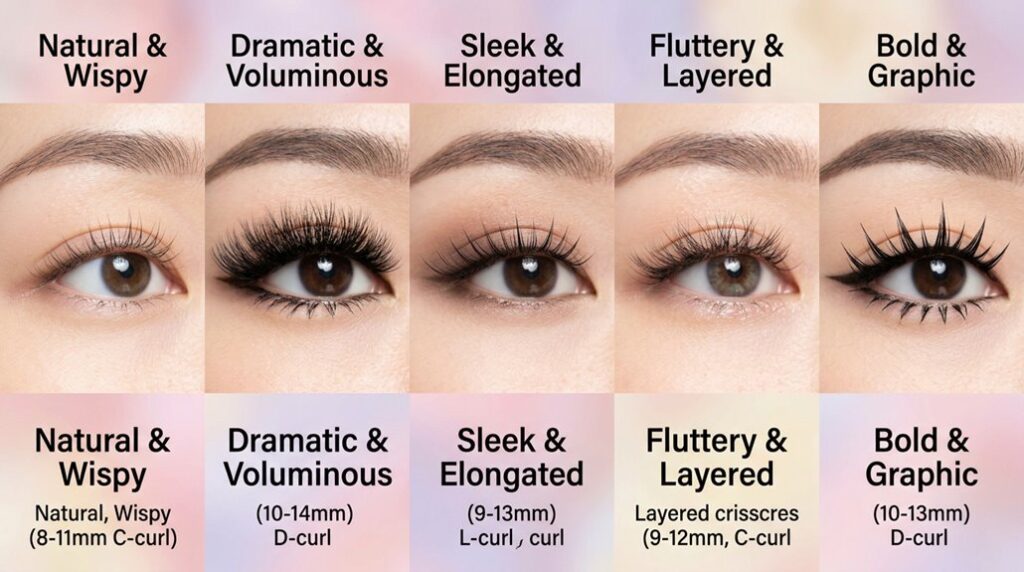 korean lash looks showcased