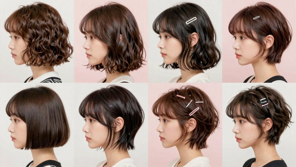 korean short hairstyles textured tops