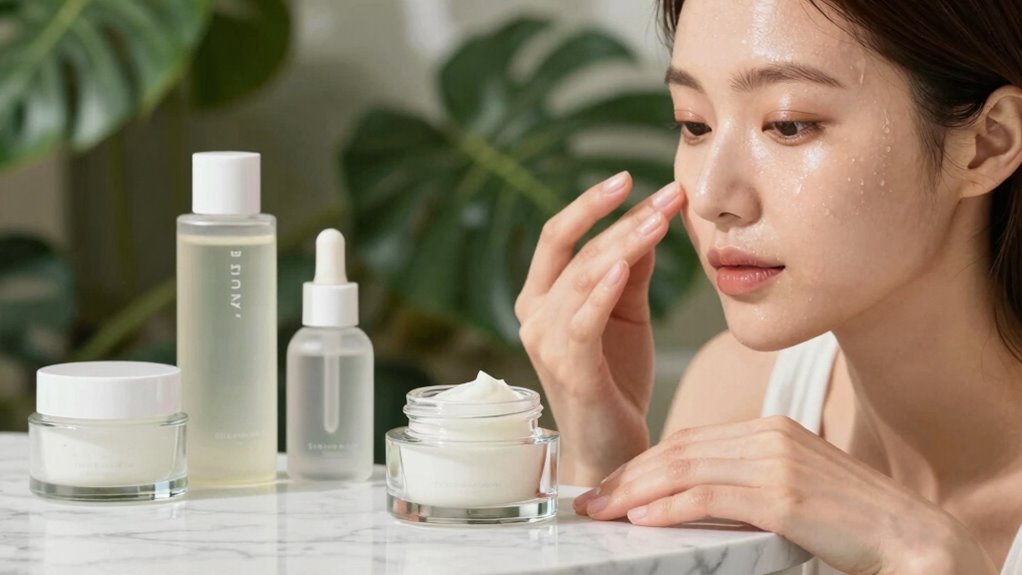 layering lightweight products for dewiness