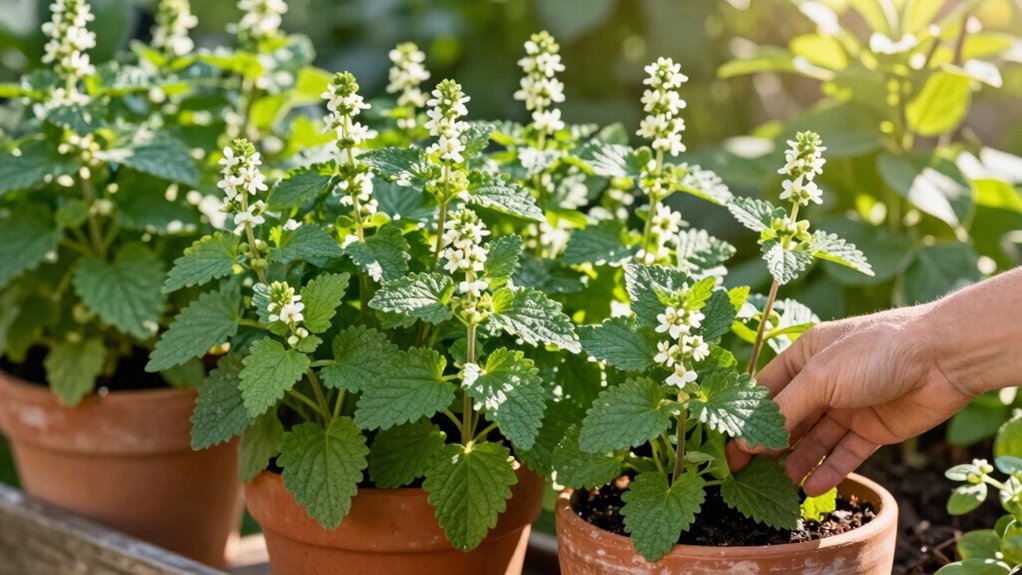 lemon balm sun shade containers