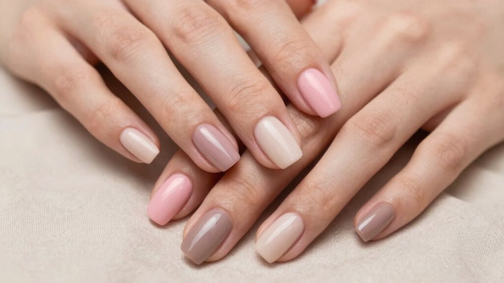 sheer nails natural hues