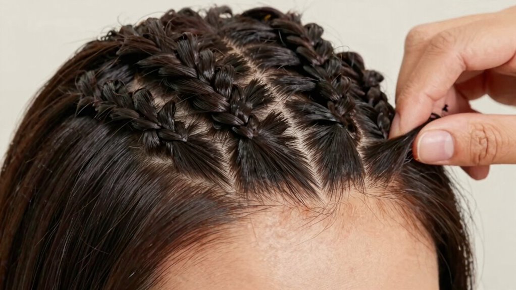 small sections neat cornrows