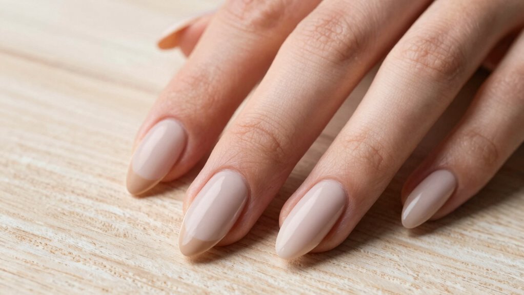soft subtle nude nails