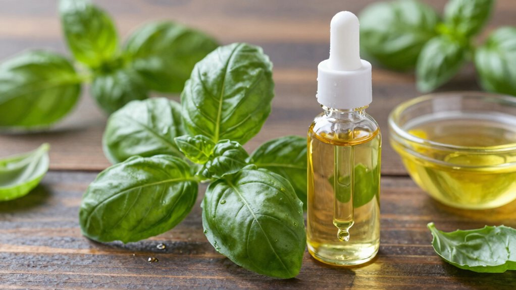 steam distilled pure basil oil