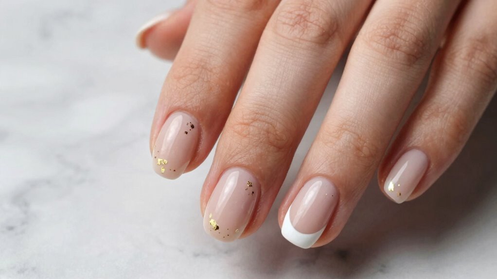 subtle chic short nail details