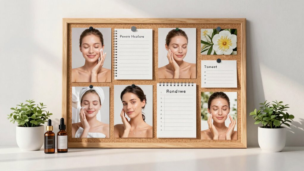 vision board boosts daily skincare motivation