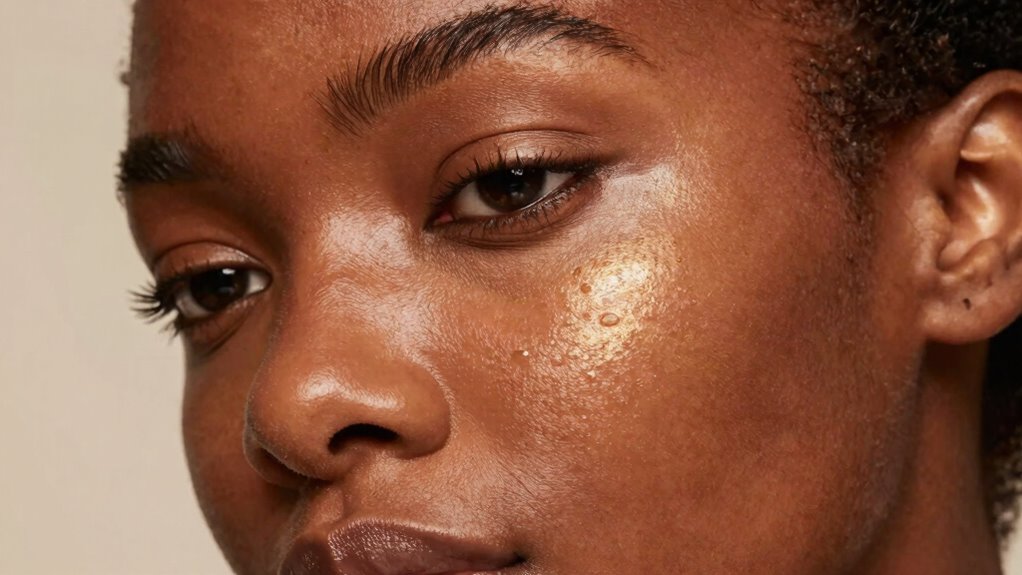 warm toned highlighter for melanin rich skin