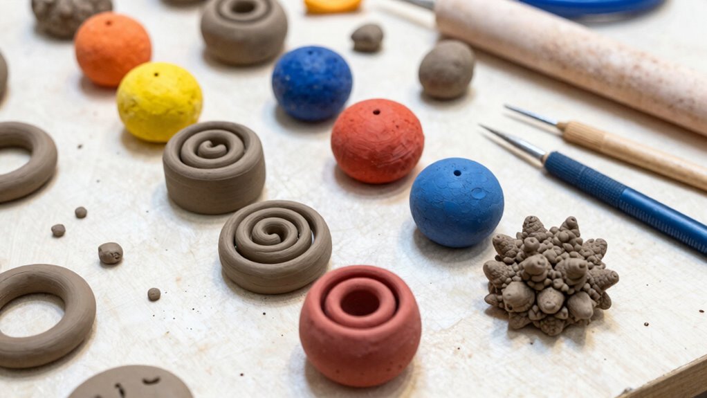 evenly dried clay tips sealing