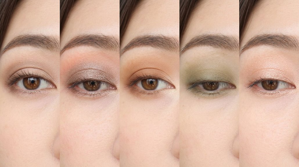 five natural eyeshadow looks