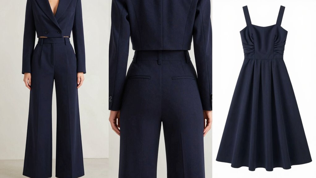 flared trousers empire waistlines