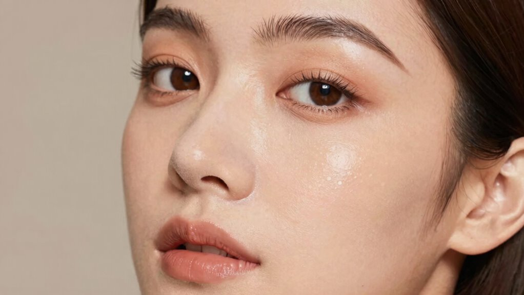 glowy sheer dewy complexion