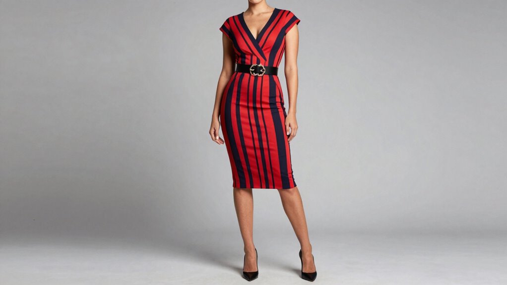 high waisted voluminous color blocked tailoring
