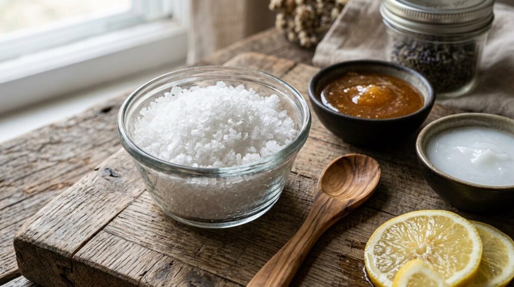 homemade salt scrub for skin