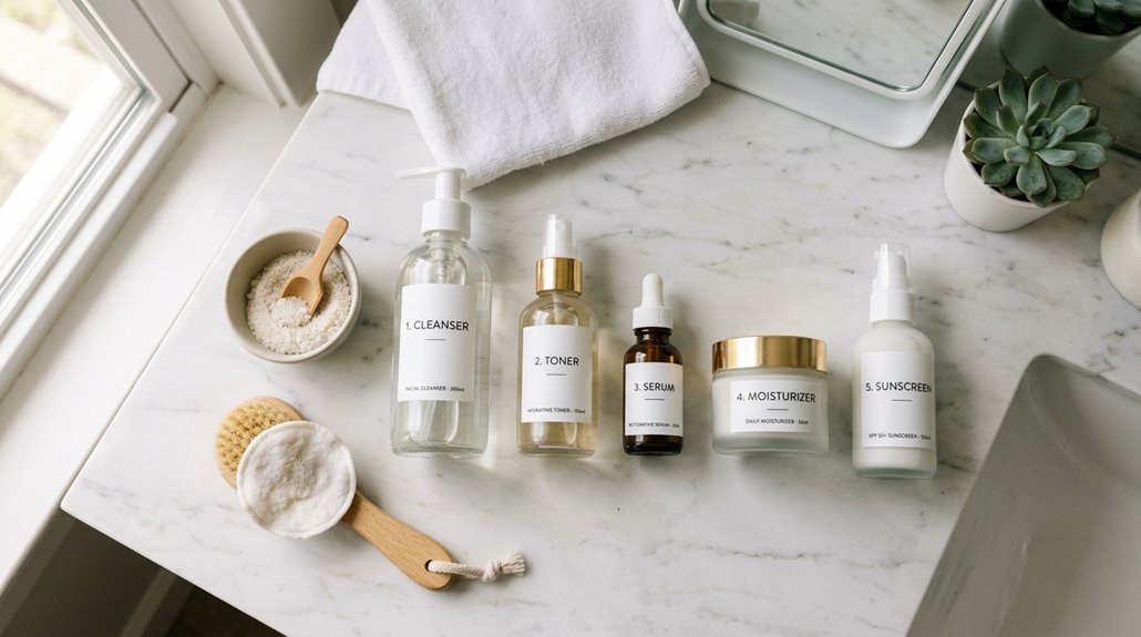 morning and evening skincare routine steps