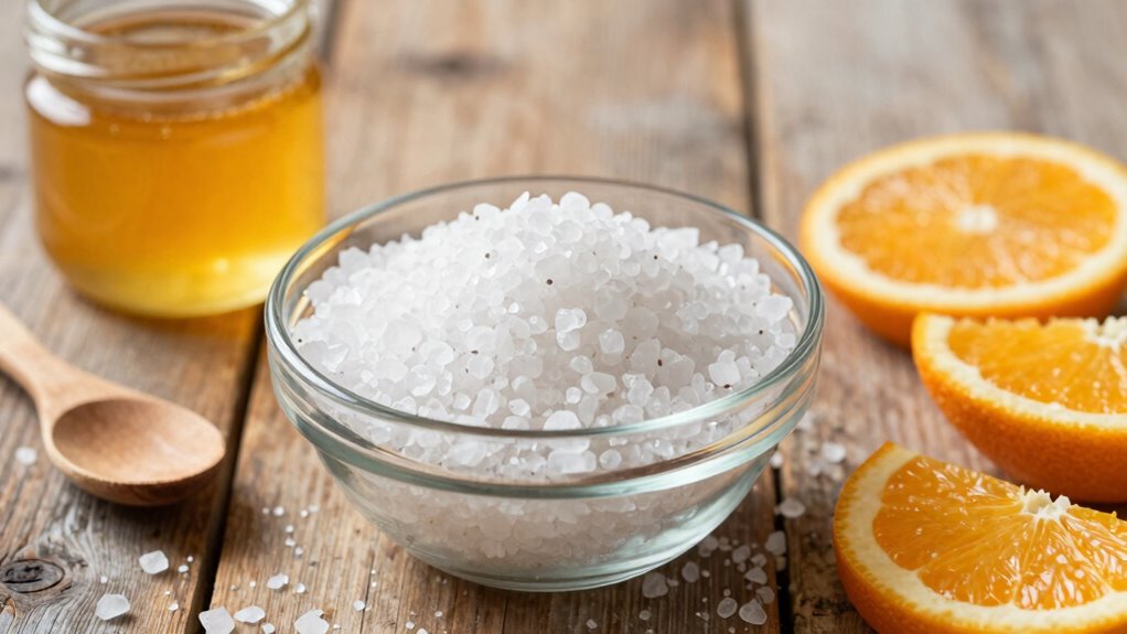 salt scrub ingredients mixing storage