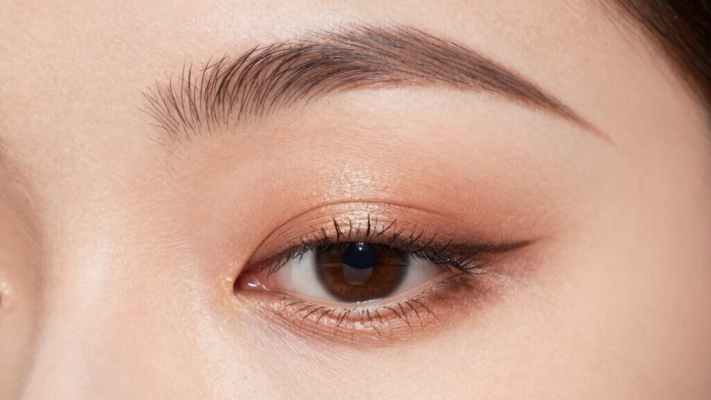 subtle gold enhances natural lids