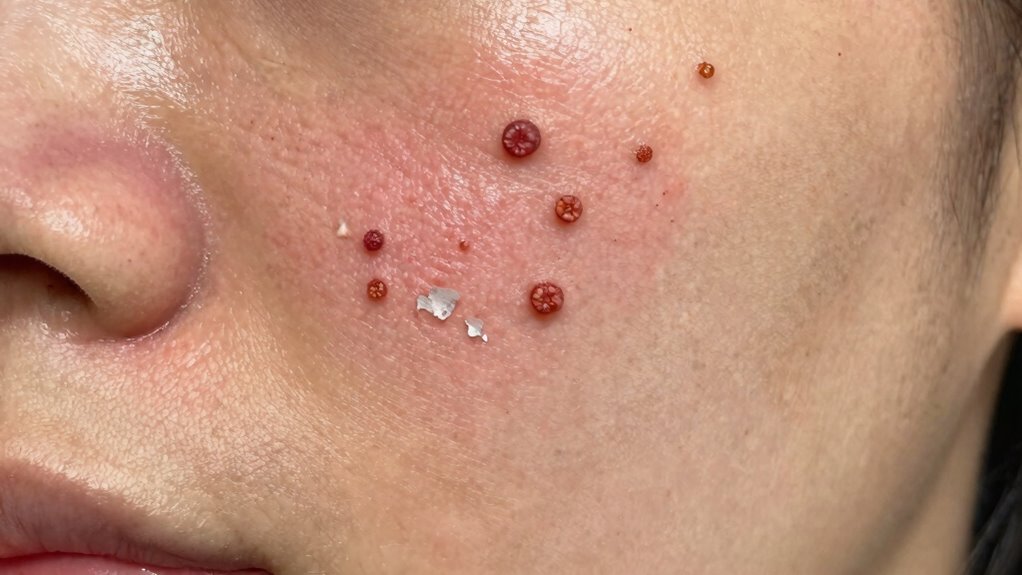 tiny uniform fungal acne bumps